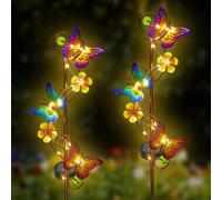 Solar Butterfly Garden Lights 2 Pack - Butterfly Style