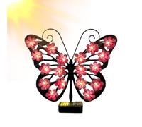 Solar Butterfly Lights Outdoor - Waterproof Metal LED Garden Wall Lamp