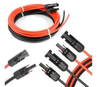Solar Cable 4mm ² 6mm ² - Red Black - 1m To 50m Connection Charge Controller PV