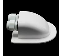 Solar Cable Guide Connection Box for Motorhome RV Boat, 2-Way Weatherproof ABS Enclosure with Cable Glands for 2.5-6mm² Photovoltaic Panel Roof Mounting, White/Black