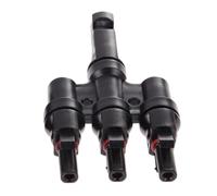 Solar Cable Parallel Plug, 3-Way Waterproof Parallel Connection Adapter, Solar Panel Junction Connector, for Photovoltaic Roof Systems, Commercial Residential Projects