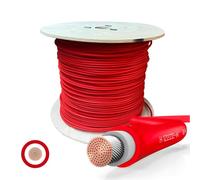 Solar Cable Sold by the Metre 6 mm² H1Z2Z2-K TÜV Certified Red Black Blue 5 m - 500 m, Made in Germany (Red, 50 m)