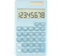 Solar Calculator, Mini Pocket Calculator with 4-Function Basic Math Operations - Energy-Saving School and Office Supplies for Students, Women, and Men (Blue)