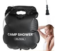 Solar Camp Shower Bag - 20L Portable Outdoor Shower | 20L Capacity With Hose And Shower Head, Solar Heated Design, Foldable And Lightweight