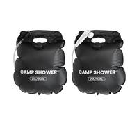 Solar Camp Shower Bag - Pressurized Backpacking Watercube, Feed Washing Tubes, Heating Thermal Fluid Vessel, Washing Station for