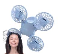 Solar Camping Fan, Foldable Ceiling Fan with Built-In Lantern - Ultra-Quiet Portable Foldable Accessory for Breakdowns, Hurricanes and Garage