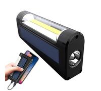 Solar Camping Flashlight - Portable Power Bank Survival Light, USB Rechargeable Handheld Torch, Weatherproof Outdoor Lantern | Heavy Duty Urgency Gear for Hiking & Disaster Prep