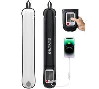 Solar Camping Lantern, Portable Inflatable Light with 4 Lighting Modes, IP66 Waterproof for Outdoor Camping, Hiking, Emergency Light for Power Outage, Survival, Hurricane ( Black)