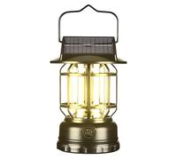 Solar Camping Lantern: Portable Rechargeable Solar Powered Lamp, Waterproof Stranger Lantern, Curtain Light, Vintage LED Torch, Manual Lighting, Lante
