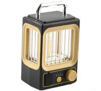 Solar Camping Lantern with Stepless Dimming, USB-C Rechargeable Filament Work Light, Weatherproof Portable Power Bank for Outdoor Adventures, Black(TG-ZP08302)