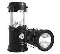 Solar Camping Lights, 360° COB Bright USB Rechargeable Camping Light, Solar & Type C Charging, IP65 Waterproof Portable Tent Lantern for Outdoor Hiking Fishing Emergency