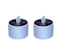 Solar Candles Lights,Solar Tea Lights Outdoor Waterproof | Solar Powered Candles Smart Sensing Warm Light for Wedding Party Garden Home Camping Decor (2pcs)