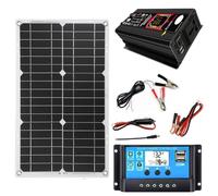Solar Capacity Kit - 18W Waterproof Panel, 30A Charge Controller, 500W Inverter, LCD Status Screen, Auto Charge Management | Solar System for Home, RV, Cabin