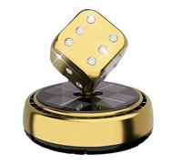 Solar Car Air Freshener - Black Red Gold Dice Aromatherapy, Long-Lasting Odor Eliminator, Universal Dashboard Decoration, Attractive Automotive Interior Scent Diffuser For Truck Sedan Minivan