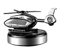 Solar Car Air Freshener Helicopter Long-lasting Solar Car Air Freshener Rotation Aromatherapy for Auto and Interior Decoration, Silver