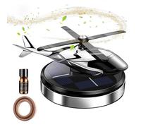 Solar Car Air Freshener - Helicopter Scent Diffuser, Natural Oil Purifier | Rotating Aromatherapy Deodorizer Accessory, Perfume Device With Act