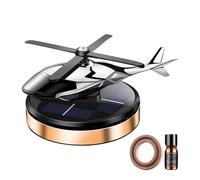 Solar Car Air Freshener - Helicopter Scent Diffuser, Natural Oil Purifier | Rotating Aromatherapy Deodorizer Accessory, Perfume Device With Act