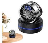 Solar Car Air Freshener Rotating - 170g Wheel Perfume Diffuser For Vehicle | Alloy Solar Vehicle Perfume, Decorative Wheel Rotating Airplane Car Air Diffuser