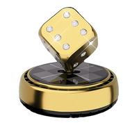 Solar Car Air Freshener - Rotating Aromatherapy Dice, Long-Lasting Odor Removal | ABS Material, Black Red Gold Options, Sea Colorful Classic Orange Scents, Adhesive Installation, Car Home Use, Minivan