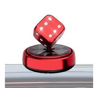 Solar Car Air Freshener - Rotating Aromatherapy Dice, Long-Lasting Odor Removal | ABS Material, Black Red Gold Options, Sea Colorful Classic Orange Scents, Adhesive Installation, Car Home Use, Minivan