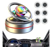 Solar Car Air Freshener, Rotating Perfume Diffuser for Car Solar Powered, Energy Saving Aromatherapy Multifunctional Long Lasting Perfume Diffuser for Truck, Automotive, Auto