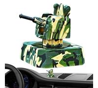 Solar Car Air Freshener - Solar Powered Car Air Freshener Decor,Modern Cannon Shape Odor Remover Anti Slip Base Design Sea Scent for Taxi Caravan Truck Dashboard