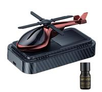 Solar Car Air Freshener - Solar Powered Rotating Energy-Saving | Helicopter-Shaped Car Perfume With Built-In Aromatherapy Ring | For SUV Sedan Dashboard Decor Luxury Interior Home Family No Batteries