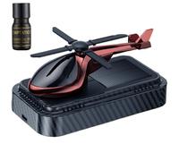 Solar Car Air Freshener - Solar Powered Rotating Energy-Saving | Helicopter-Shaped Car Perfume With Built-In Aromatherapy Ring | For SUV Sedan Dashboard Decor Luxury Interior Home Family No Batteries
