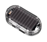 Solar Car Alarm Light - Flashing LED Security Lamp | Automotive Warning Beacon | Interior Dashboard Safety Device - Truck Outdoor Anti Theft Signal Protection Accessory