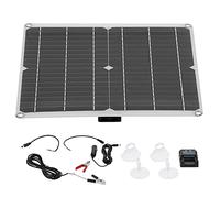 Solar Car Battery Charger Panel Controller 20W DC18V with Cigarette Lighter for Vehicle Charging and Outdoor Use