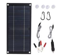 Solar Car Battery Charger, Solar Battery Holder, Waterproof Solar Battery Charger and Battery for 12V/24V - PLU Solar Panel Maintenance Charging Kit Solar Battery Charger