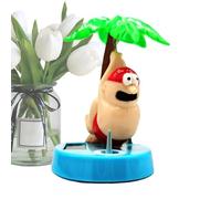 Solar Car Dashboard Toy - Shark Cartoon Shaking Dancing Figure with Eco Energy | Motion Activated Dashboard Decoration for Interior of the V