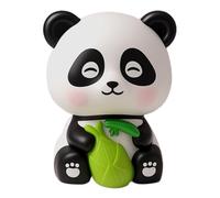 Solar Car Decoration with Bobble Panda Head - Luminous Power Seating Figure 2.75 X 2.55 X 3.5 Inches | Dashboard Decoration | Decoracions Charm Panda Made