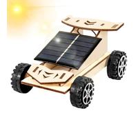 Solar Car Kit - Wood And Electronic Components 12.5x9.5x6.5cm