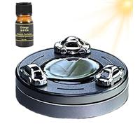 Solar Car Perfume,Solar Powered Car Air Freshener, Solar Ornament with Car Model Design, Car Air Freshener, Car Air Freshener Diffuser for Car, Couple Diffuser