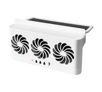 Solar Car Radiator Cooling Fan Eliminate Peculiar Smell Car Window Air Vent Fan USB Powered Auto Ventilation Fan for All Cars(Beige)