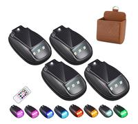 Solar Car Roof RGB Strobe Light with Remote Control, 2026 New Wireless LED Strobe Lights with 8 Colors, Smart Sensing Flashing Warning Light for Motorcycle Car SUV Truck (4Pcs)