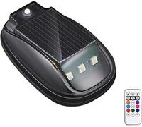 Solar Car Roof RGB Strobe Light with Remote Control,8 Colors Rechargeable Solar Waterproof Smart Sensing Marker Light,Strobe Lights for Vehicles,Suitable for Night Driving,Motorcycle,Vehicle (1PC)