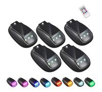 Solar Car Roof RGB Strobe Light with Remote Control, 8 Colors USB Rechargeable & Solar Waterproof Smart Sensing Marker Light for Night Driving, Motorcycle, Vehicle, Truck Use