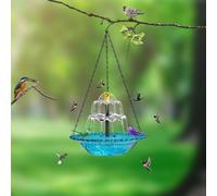 Solar Cascade Hanging Bird Bath Fountain Solar Bird Bath Fountain Large Hanging Water Fountain Bird Baths For The Garden For Garden, Patio