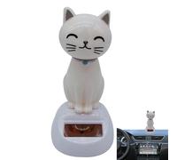 Solar Cat Decoration - Moving Dashboard, Black Figurine | Dashboard Wobble Sculpture, Desktop Dancing Statue, Powered Cat Model for Car Office Table Setup, Whimsical Animal Toy for Kids Room Display