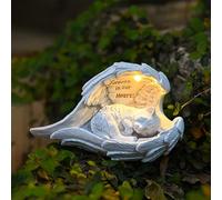 Solar Cat Garden Statue-Heartwarming Cats Memorial Gifts for Loss of Pet-Outdoor Waterproof Solar Headstone for Pet Graves-Cute Animal Figurine Decor for Garden Lawn Porch Yard Patio (Cat)