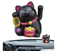 Solar Cat - Solar Powered Cat Statue, Swing Arm Cat, Decoration | Waving Arm for Car, Fortune Ornament