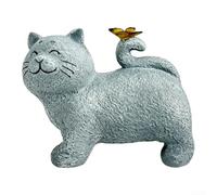 Solar Cat Statue Garden Light Resin LED Outdoor