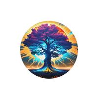 Solar Celestial Tree Pattern Car Air Fresheners 4 Pcs Round Shape Hanging Aromatherapy Tablets Scented Fresheners For Bedroom Bathroom
