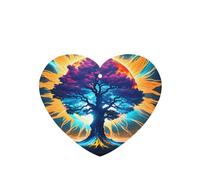 Solar Celestial Tree Pattern Car Air Fresheners 6 Pcs Heart Shape Hanging Aromatherapy Tablets Scented Fresheners For Bedroom Bathroom