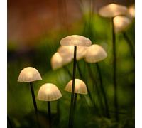 Solar Centre Woodland Mushroom Set of 3 Stake Lights