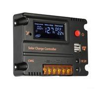 Solar Charge Controller 1224V 10A 20A with USB 5V Output LCD Display and Temperature Compensation Circuit for Solar Energy Systems (10A)