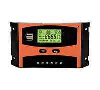 Solar Charge Controller, 12V 24V 30A/ 40A/ 50A/ 60A MPPT USB Solar Panel Regulador, Solar Panel Battery Controller Intelligent Regulator with LCD Display (30A)