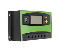 Solar Charge Controller 40A 12V 24V with Dual USB Port, LCD Display, Intelligent Automatic Timing - High Conversion Efficiency, Multi Functional Control, Ideal for Solar Panel